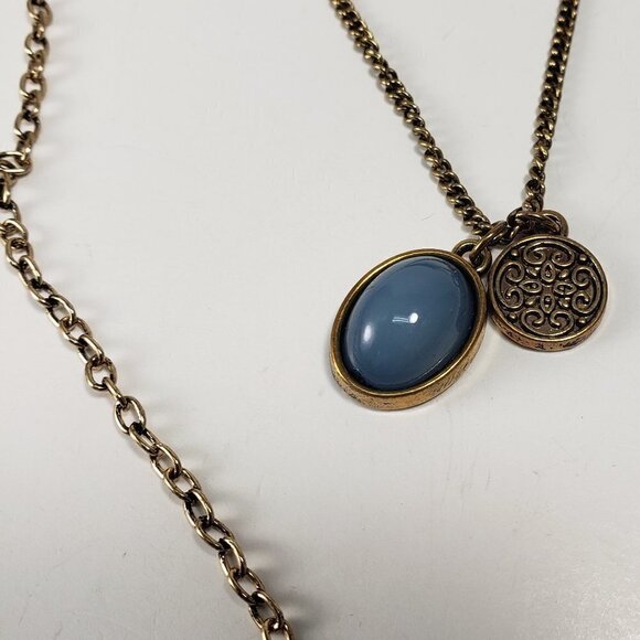 2/$30 Forever 21 Layered Antique Gold tone Tassel Fringed Pendants Necklace - Picture 9 of 9